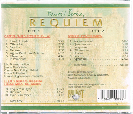 Gabriel Fauré / Hector Berlioz : Requiem (2xCD, Comp)