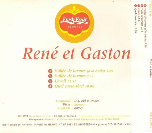 René Et Gaston : Vallée De Larmes (CD, Single)