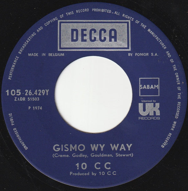 10 CC* : The Wall Street Shuffle (7", Single)