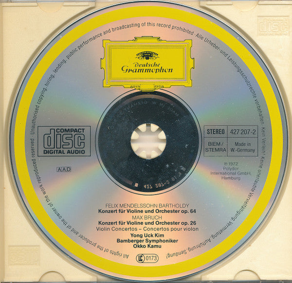Felix Mendelssohn-Bartholdy, Max Bruch, Yong Uck Kim, Bamberger Symphoniker, Okko Kamu : Violinkonzerte - Violin Concertos (CD, Album, RE)