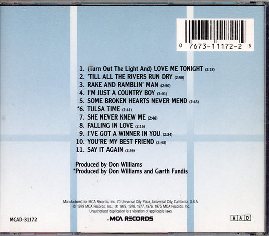 Don Williams (2) : The Best Of Don Williams Volume II (CD, Comp, RE)