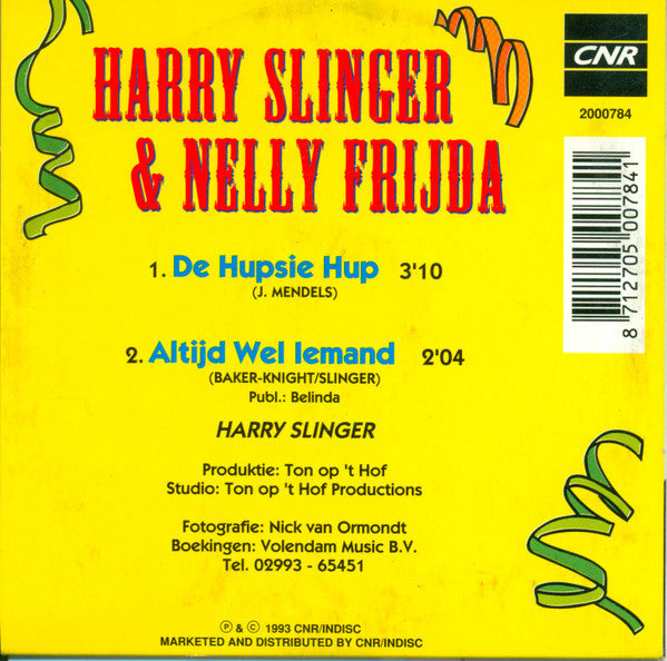 Harry Slinger & Nelly Frijda : De Hupsie Hup (CD, Single, Car)