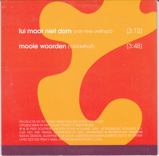Herman & Ik : Lui Maar Niet Dom (CD, Single)