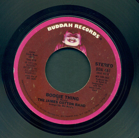 The James Cotton Band : Fever / Boogie Thing (7", Single, Promo, Styrene)
