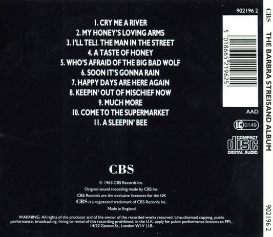 Barbra Streisand : The Barbra Streisand Album (CD, Album)