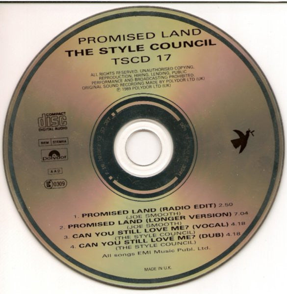The Style Council : Promised Land (CD, Single)