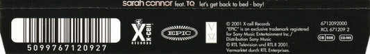 Sarah Connor Feat. TQ : Let's Get Back To Bed - Boy! (CD, Maxi)