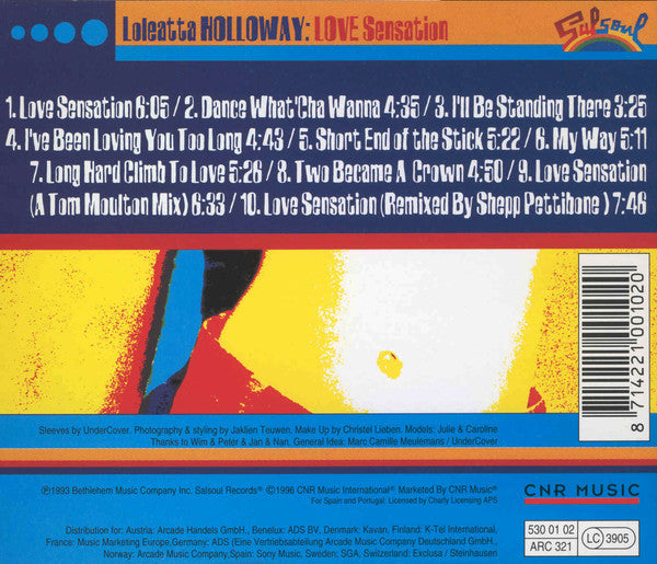 Loleatta Holloway : Love Sensation (CD, Album, RE)