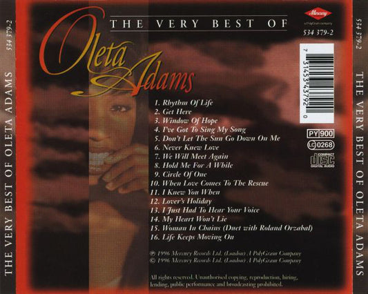 Oleta Adams : The Very Best Of (CD, Comp)
