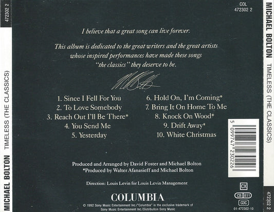 Michael Bolton : Timeless (The Classics) (CD, Album)