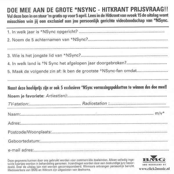 *NSYNC : Thinking Of You (I Drive Myself Crazy) (CD, Single)