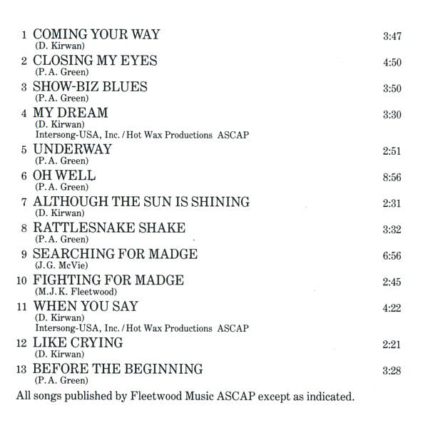 Fleetwood Mac : Then Play On (CD, Album, RE)
