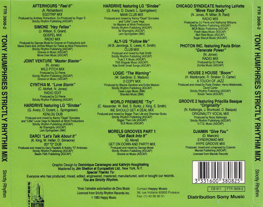 Tony Humphries : Strictly Rhythm Mix (CD, Comp, Mixed)