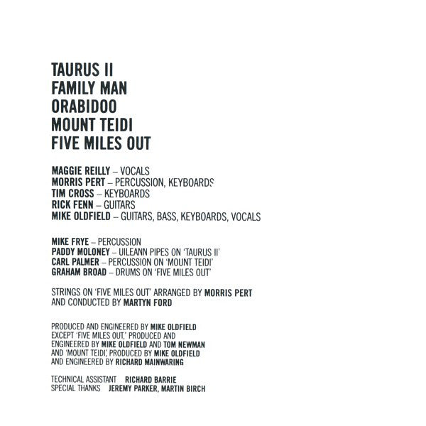 Mike Oldfield : Five Miles Out (CD, Album, RE)