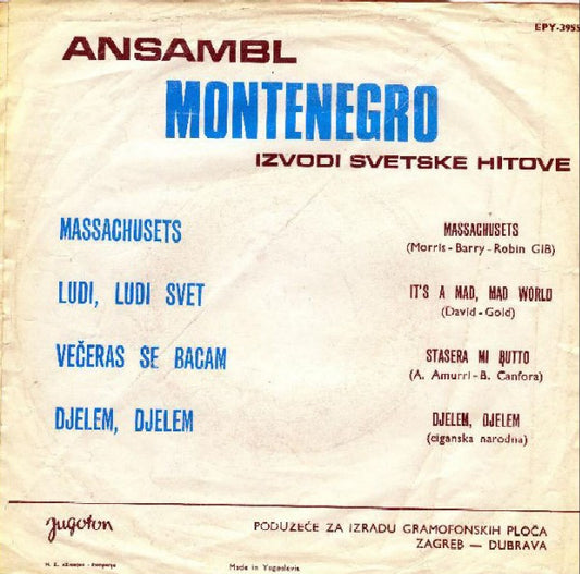 The Montenegro Five : Izvodi Svetske Hitove (7", EP)