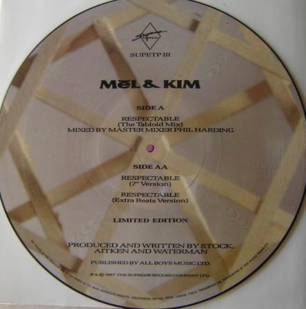 Mel & Kim : Respectable (12", Single, Ltd, Pic)