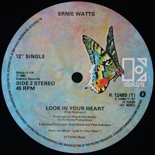 Ernie Watts : Just Holdin' On / Look In Your Heart (12")