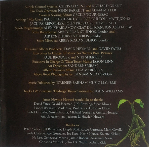 James Newton Howard : Fantastic Beasts And Where To Find Them (Original Motion Picture Soundtrack) (CD, Album)