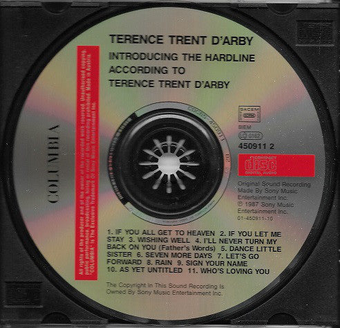 Terence Trent D'Arby : Introducing The Hardline According To Terence Trent D'Arby (CD, Album, RE)