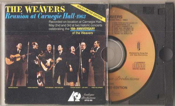 The Weavers : The Weavers Reunion At Carnegie Hall 1963 (CD, Album, RE, RM, 24k)