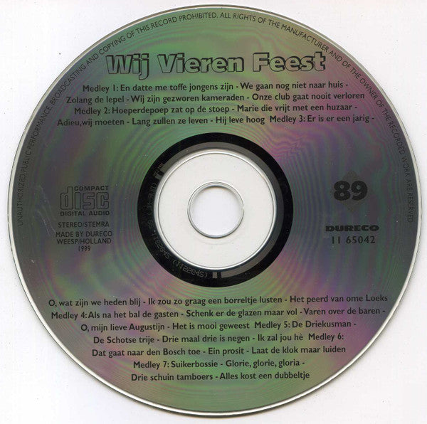 Unknown Artist : Wij Vieren Feest (CD)