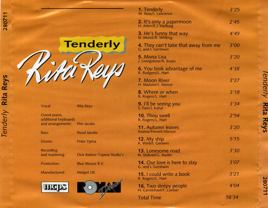 Rita Reys : Tenderly (CD, Comp)