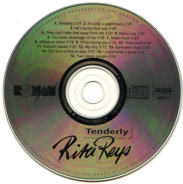 Rita Reys : Tenderly (CD, Comp)