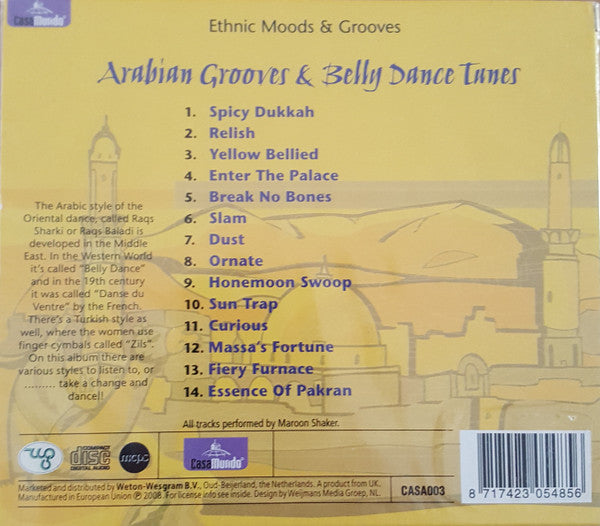 Maroon Shaker : Arabian Grooves & Belly Dance Tunes (CD, Comp)