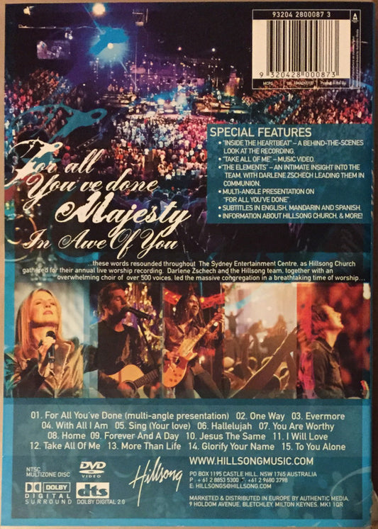 Hillsong : For All You've Done (DVD-V, NTSC)