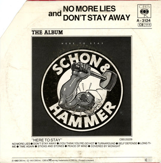 Schon & Hammer : No More Lies (7", Single)