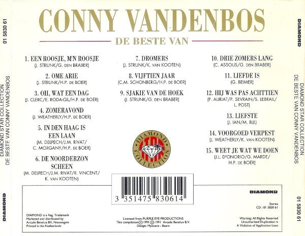 Conny Vandenbos : De Beste Van (CD, Comp)