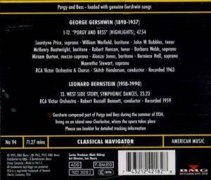 George Gershwin, RCA Victor Symphony Orchestra & RCA Victor Chorus, Leontyne Price, William Warfield, McHenry Boatwright, Skitch Henderson, Leonard Bernstein, Robert Russell Bennett : Porgy And Bess (Highlights) (CD, Comp)