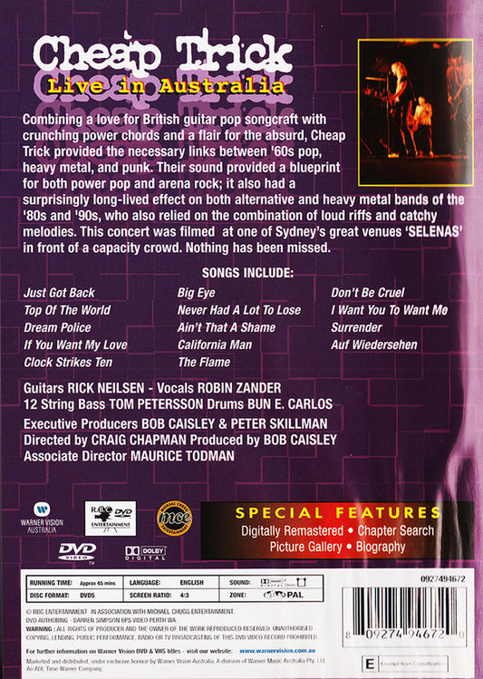 Cheap Trick : Live In Australia (DVD-V, PAL)