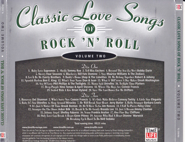 Various : Classic Love Songs Of Rock 'N' Roll - Volume Two (2xCD, Comp)