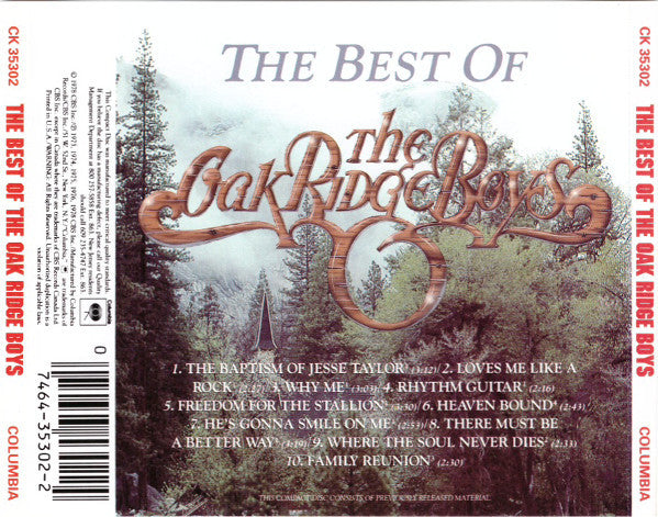 The Oak Ridge Boys : The Best Of The Oak Ridge Boys (CD, Comp, RP)