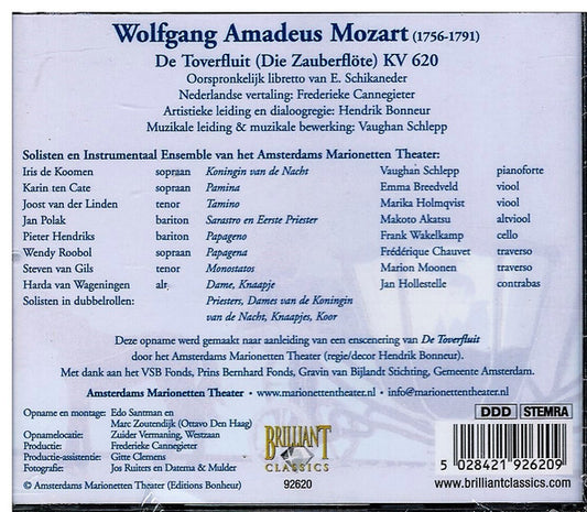 Wolfgang Amadeus Mozart, Amsterdams Marionetten Theater : De Toverfluit KV 620 (2xCD, Album)