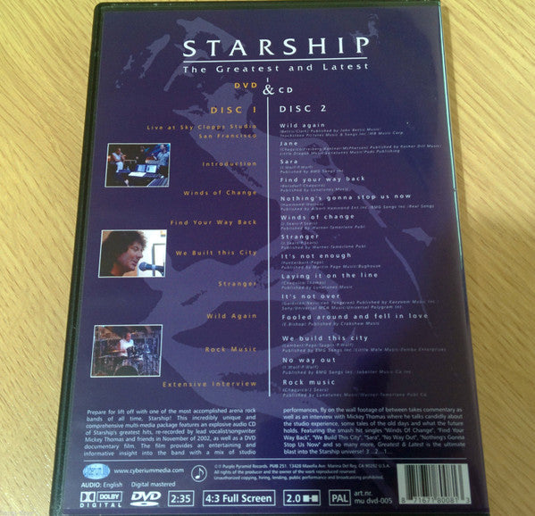 Starship (2) : The Greatest And Latest (DVD-V + CD, Album)