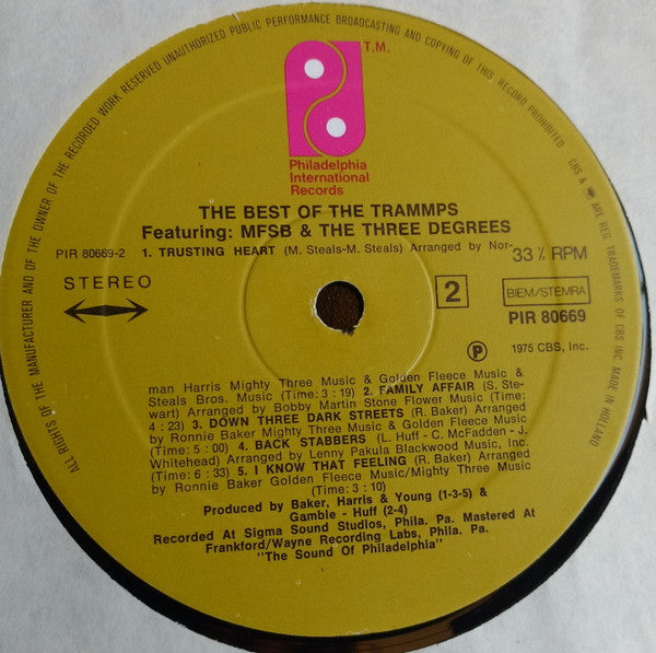 The Trammps Featuring: MFSB & The Three Degrees : The Best Of The Trammps Featuring: MFSB & The Three Degrees (LP, Comp)