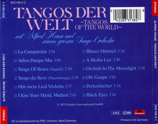 Alfred Hause : Tangos Der Welt (CD, Album)