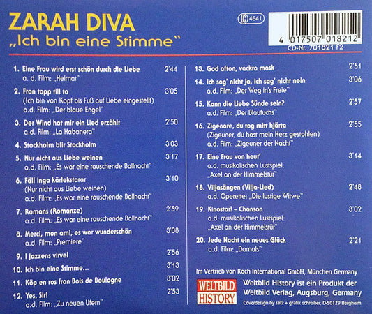 Zarah Leander : Ich Bin Eine Stimme (CD, Comp)