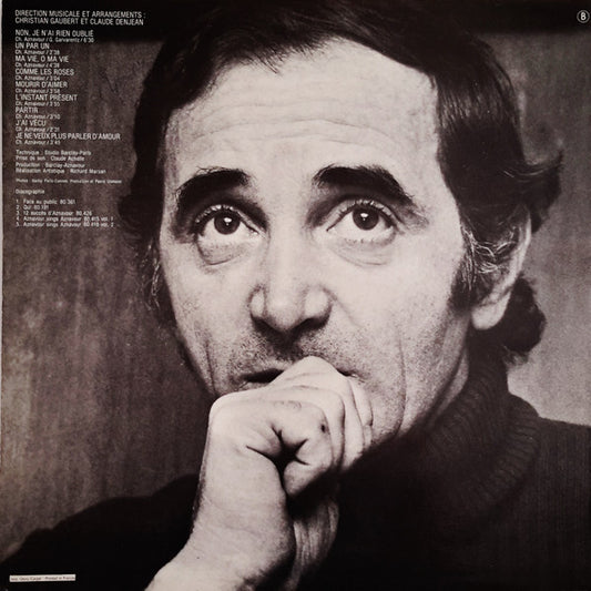 Charles Aznavour : Non, Je N'ai Rien Oublié (LP, Album)