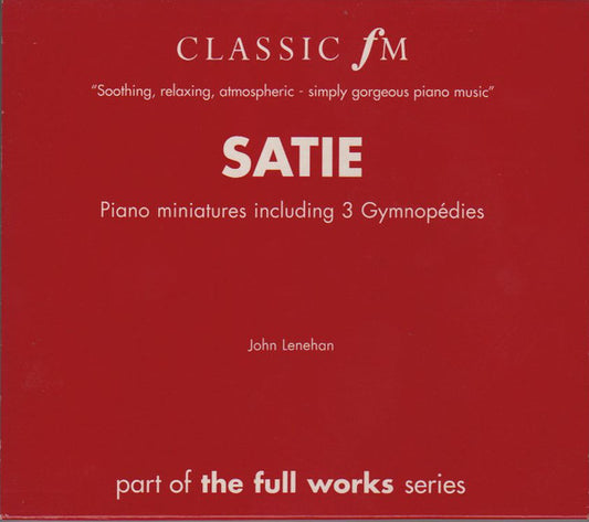 John Lenehan : Satie Piano Miniatures including 3 Gymnopedies (CD, Album)