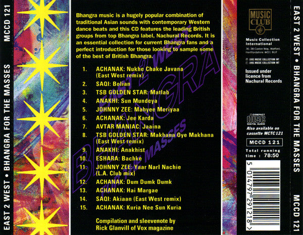 Various : East 2 West - Bhangra For The Masses (CD, Comp)