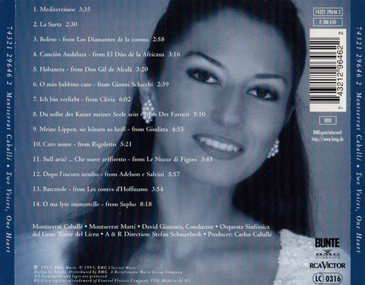 Montserrat Caballé, Montserrat Marti : Two Voices, One Heart (CD, Album)