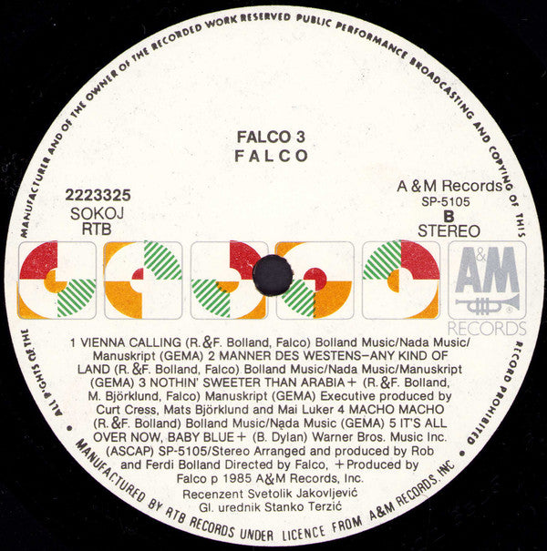 Falco : Falco 3 (LP, Album)