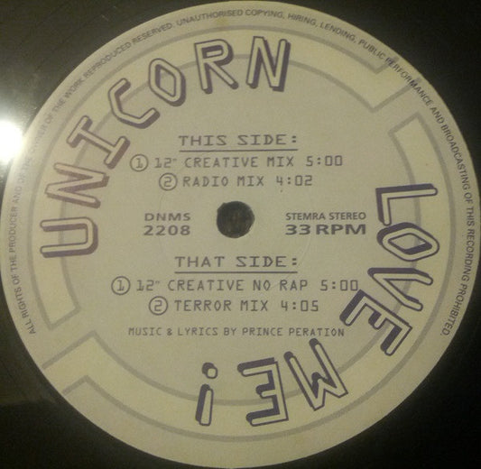 Unicorn (4) : Love Me! (12")