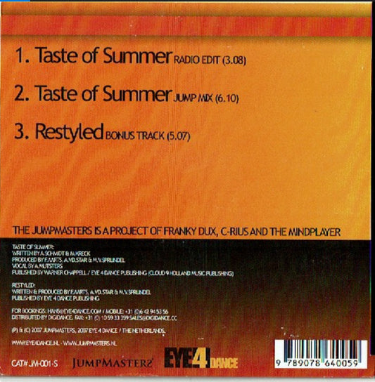 The Jumpmasters : Taste Of Summer (CD, Maxi, Car)