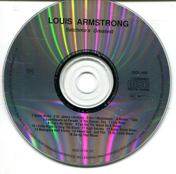Louis Armstrong : See You Later... (CD, Comp, Ltd, RE, Met)