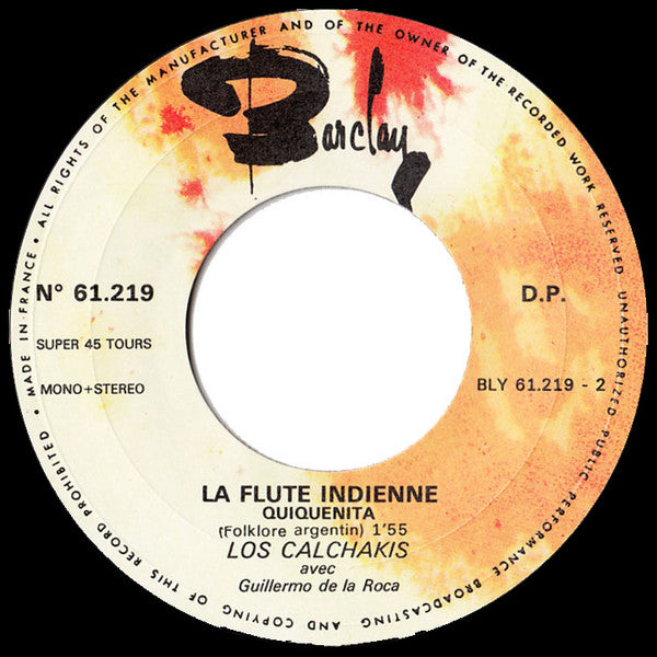 Los Calchakis : La Flute Indienne (7", Single, Mono)
