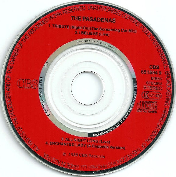 The Pasadenas : Tribute (CD, Mini, Single)